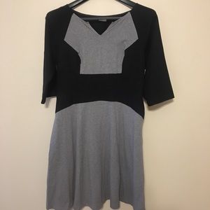 Eshakti dress. Grey and black. Pockets. Size 1X/XL